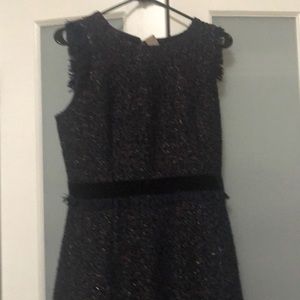 Sheath Dress sparkling black Tweed